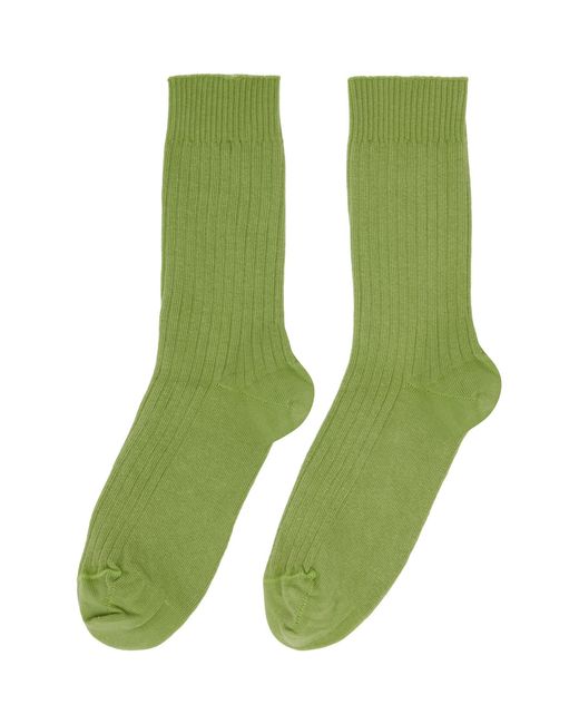 Baserange Green Three-Pack Rib Overankle Socks