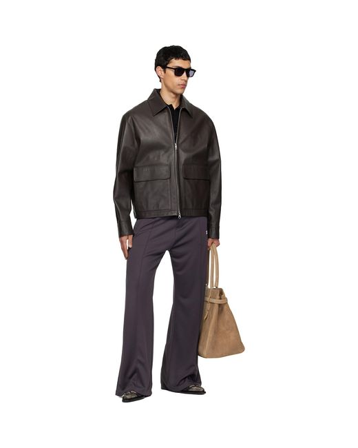 Courreges Black 2-Pocket Leather Jacket for men