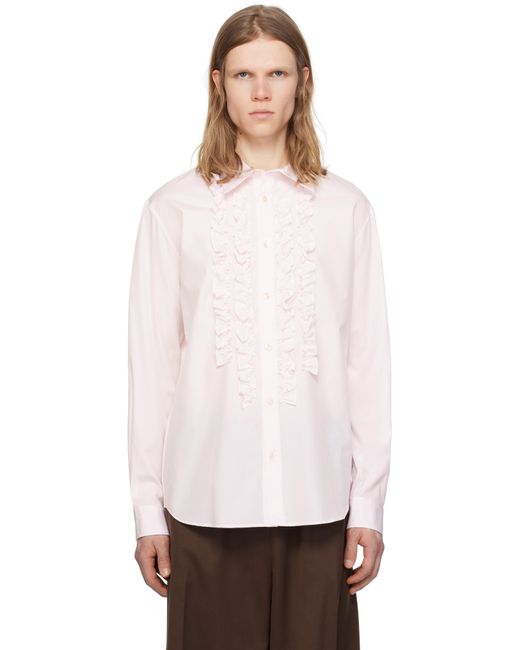 Simone Rocha White Ruffle Prom Shirt for men