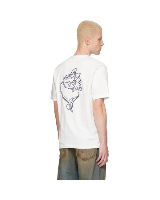 KENZO White Paris Tulip' Embroidered T-Shirt for men