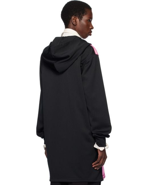 Comme des Garçons ブラック＆ピンク Polyester Thick & Nylon Tulle ジップアップフーディ Pink
