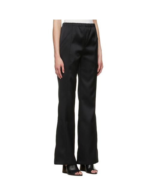 Atlein Black Polyester Trouseres