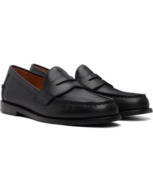 Polo Ralph Lauren Black Alston Leather Penny Loafers for men