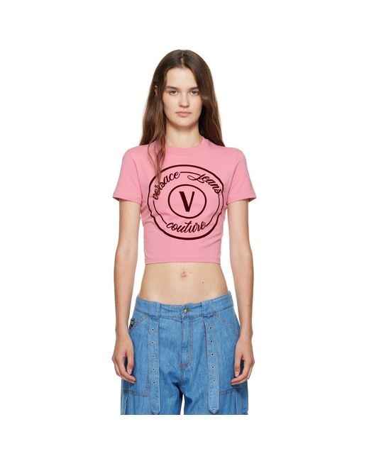 Versace Jeans Couture Multicolor V-Emblem Slim-Fit T-Shirt