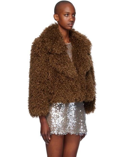 Tan faux fur clearance