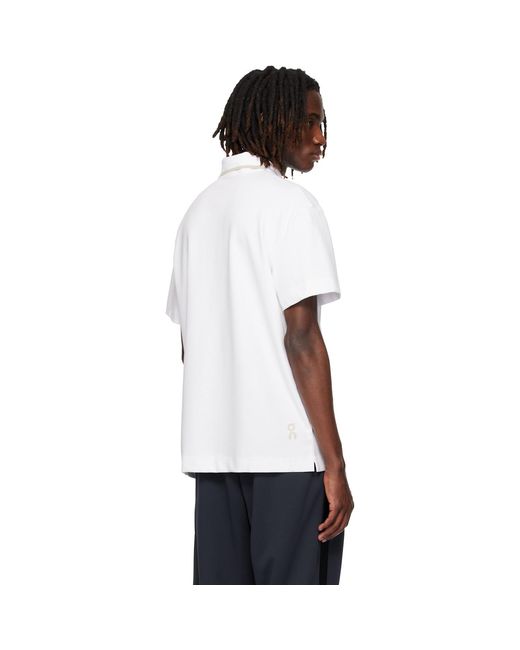 On Shoes White Courtside Polo for men