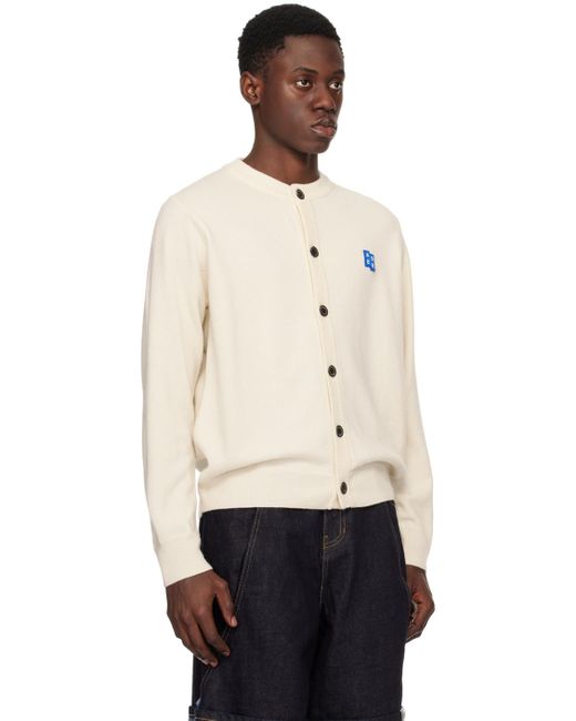 Adererror Natural Off- Significant Patch Cardigan for men