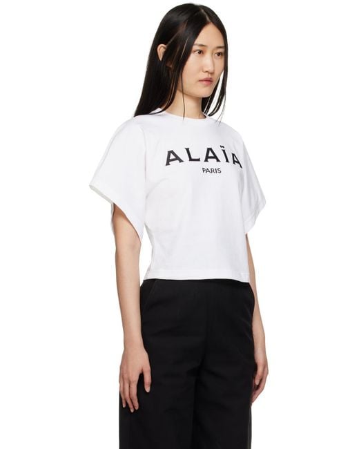 Alaïa White Printed T-shirt