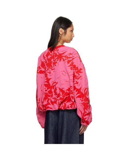 Dries Van Noten Pink Draped Sweatshirt