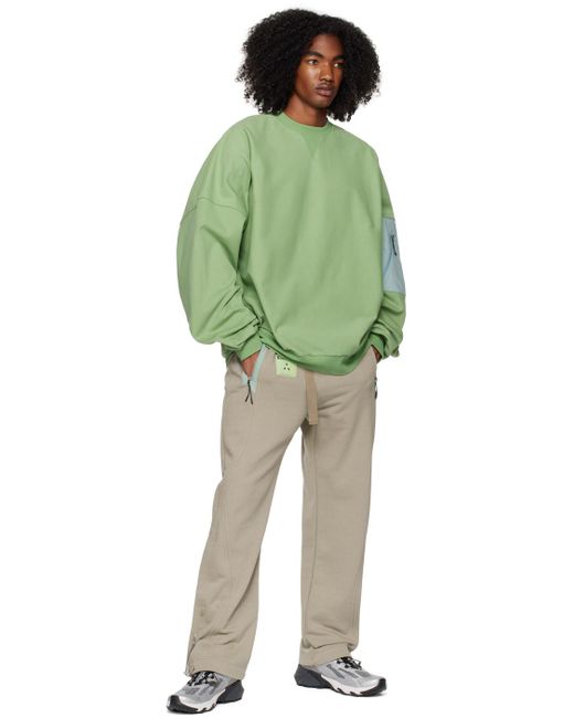 A.A.Spectrum光谱 Green Geoflow Sweatshirt for men