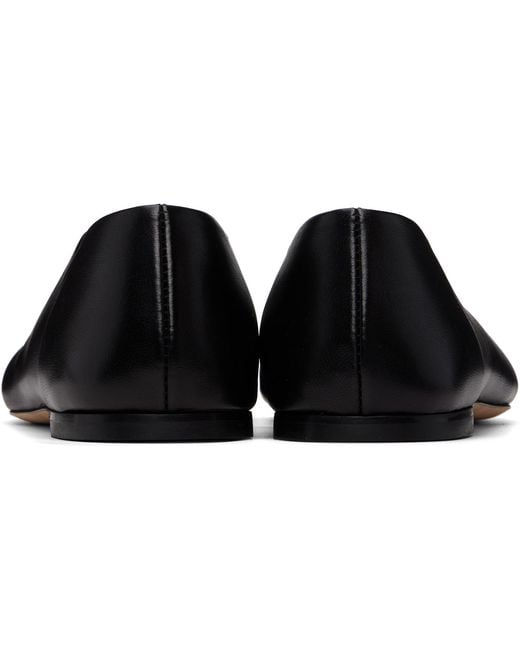 Totême Black Slip Nappa Ballerina Flats
