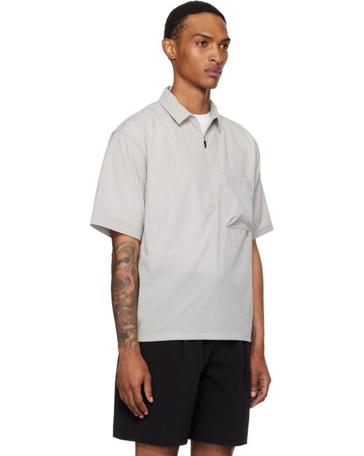 メンズ Snow Peak グレー Breathable Quick Dry ポロシャツ White