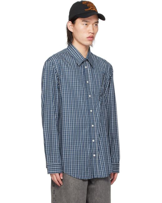 Y. Project Blue Pinched Seam Shirt for men