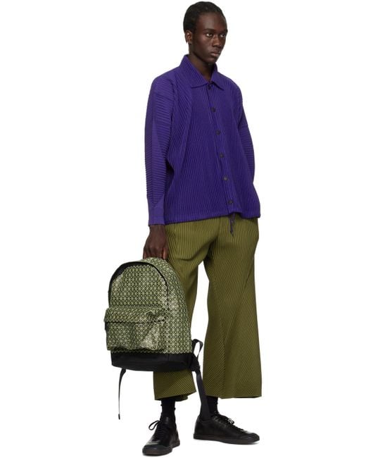 Bao Bao Issey Miyake Green & Black Daypack Reflector Backpack for men