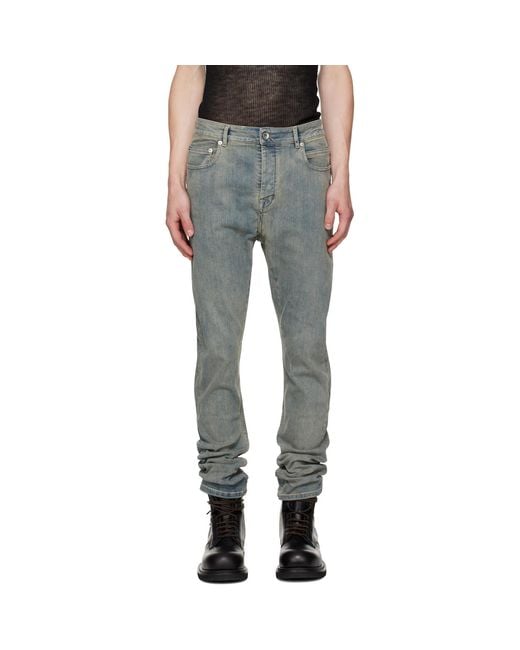 Rick Owens Gray Tower Detroit Cut Jeans for men