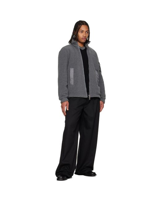 Moncler Gray Zip Up Jacket for men