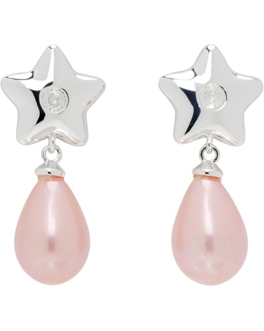 Sandy Liang Pink Cloverdale 2.0 Earrings
