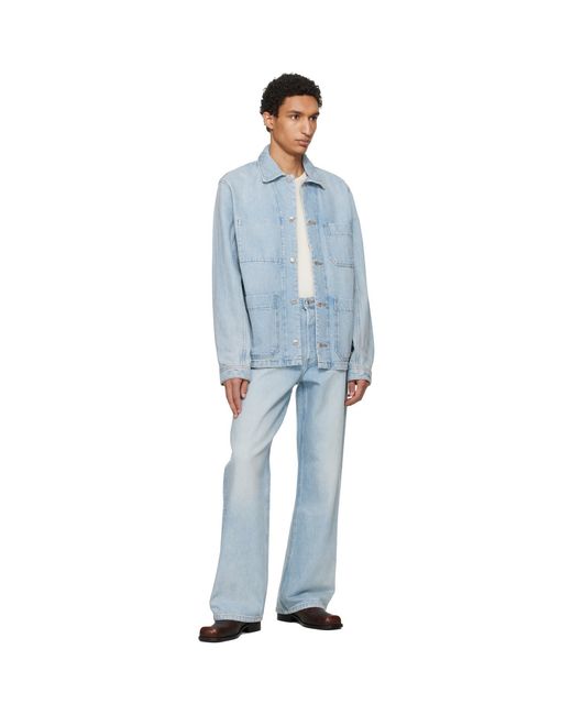 A.P.C. Blue New Rodney Denim Jacket for men