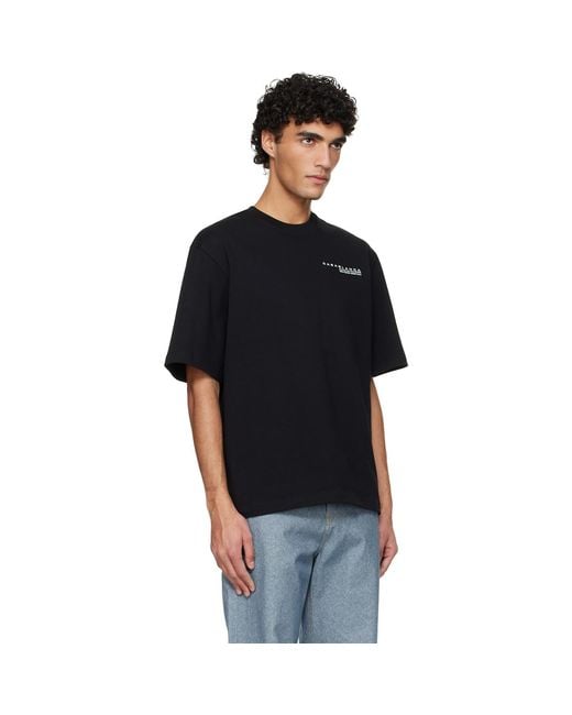 Casablanca Black Oversized Short Sleeve T‑Shirt for men