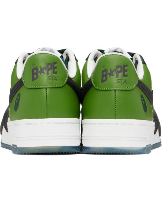A Bathing Ape Green Sta Os Sneakers for men