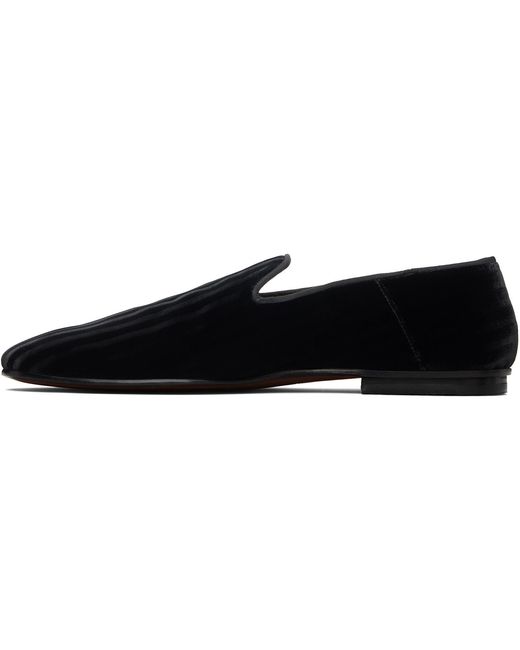 Tom Ford Black Stripped Steven Slipper Loafers for men