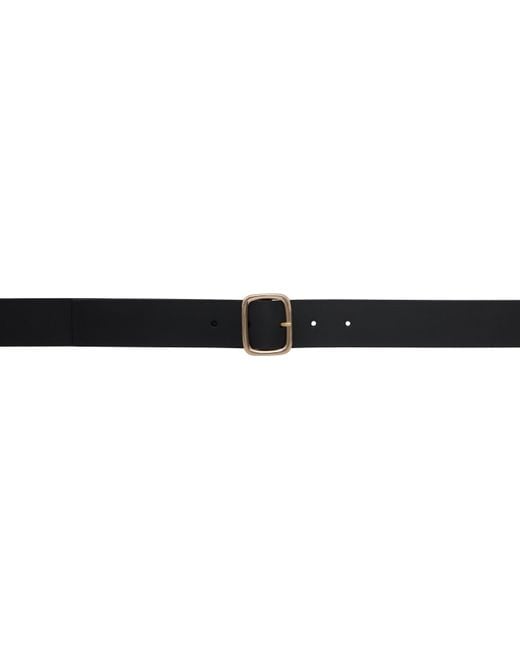 Andersons Black Grained Leather Belt
