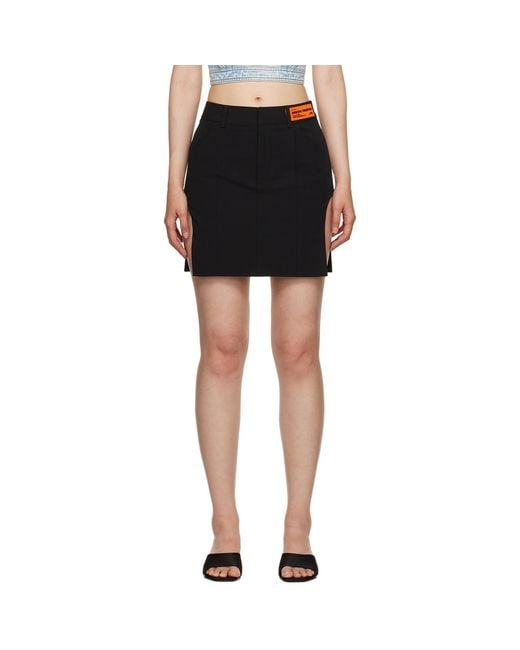 Heron Preston Black Cut Out Miniskirt