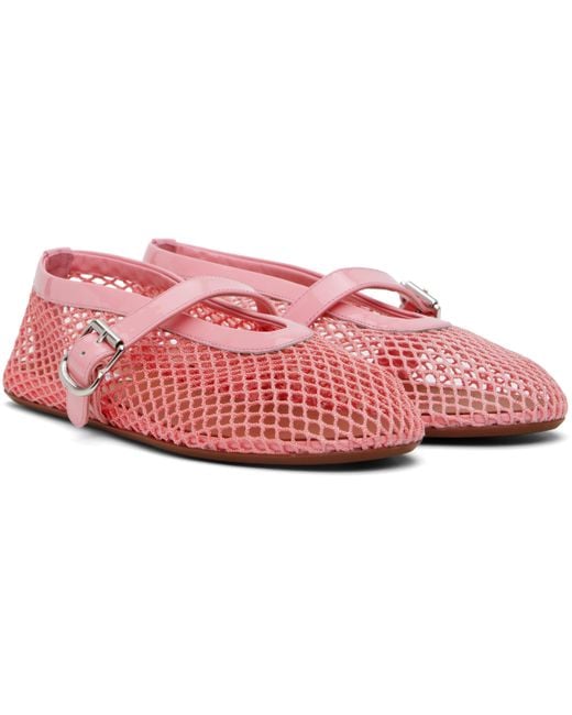 Alaïa Pink Mesh Ballet Flats