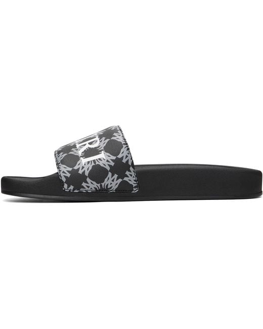 Amiri Black Ma Quad Canvas Pool Slides for men