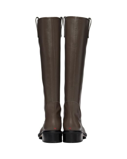 Aeyde Brown Henry Knee-High Boots