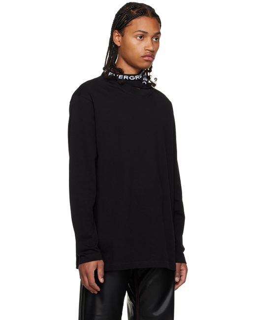 Y. Project Black Triple Collar Long Sleeve T-shirt for men