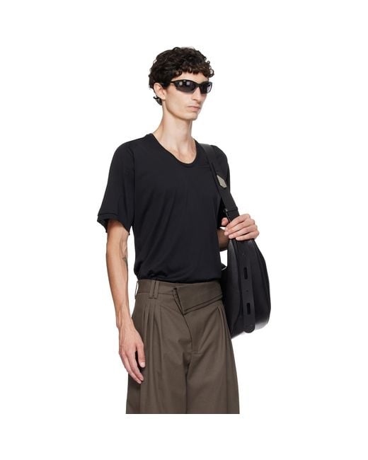 Kiko Kostadinov Black Astro Short Sleeves T-Shirt for men