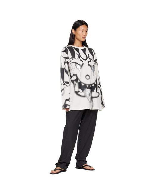 Y-3 Gray Off- Chito Edition Graphic Long Sleeve T-Shirt