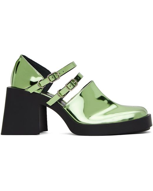 Chaussures charles ix à talon bottier jennie vertes Justine Clenquet en coloris Green