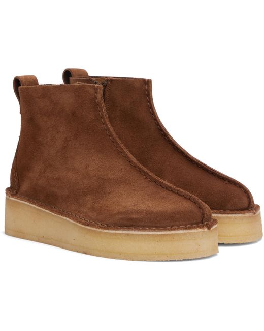 Clarks Brown Trek Wedge Boots