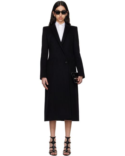 Alexander McQueen ブラック Stacked Shoulder テーラードコート Black