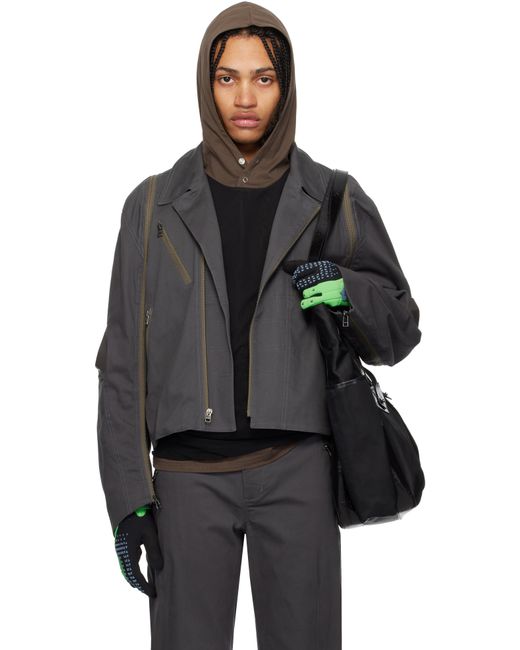 メンズ Kiko Kostadinov グレー Fox Racingエディション Fox ジャケット Black