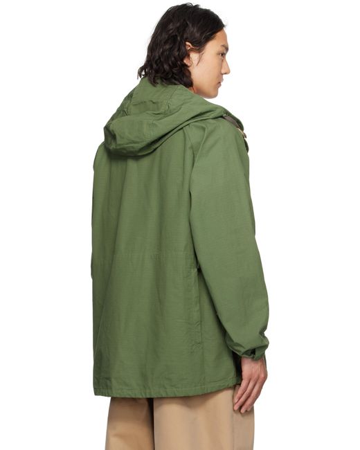 Engineered Garments Green Khaki Atlantic Parka for men