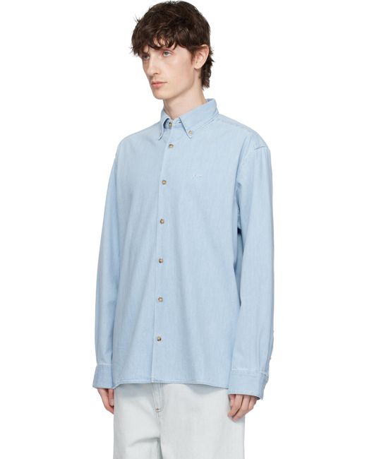A.P.C. Blue Mathias Denim Shirt for men