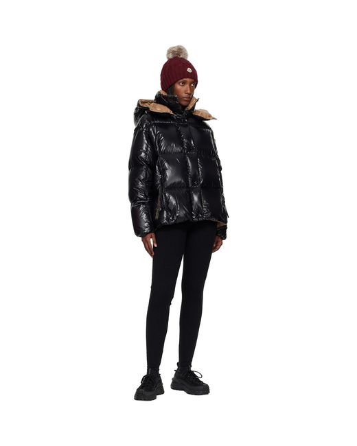 Moncler Black Parana Hooded Short Down Jacket