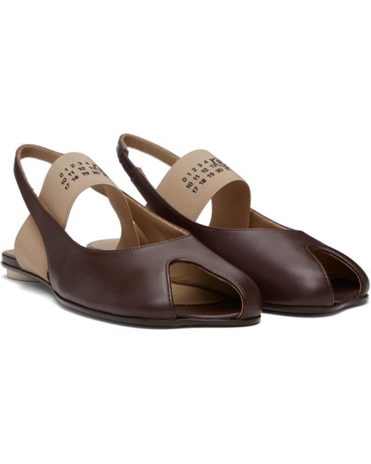 MM6 by Maison Margiela Black Anatomic Numeric Slingback Sandals