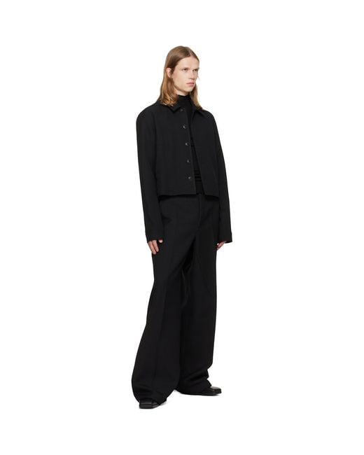 Rick Owens Black Tower Work Trousers for men