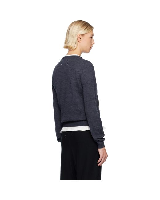 Maison Margiela Blue Wool Sweater