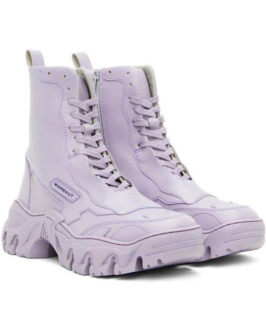 Rombaut Purple Boccaccio Ii Apple Leather Sneaker Boots for men