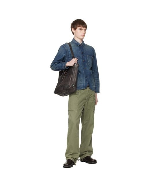 RRL Blue Torrington Engineer Denim Jacket for men