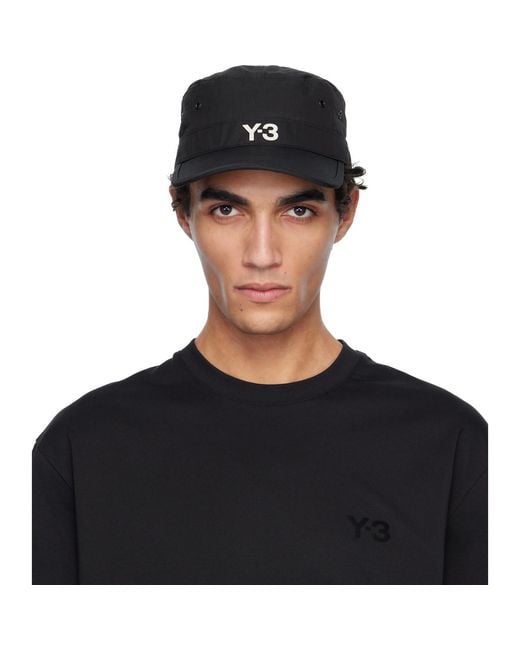 Y-3 Black Work Cap for men