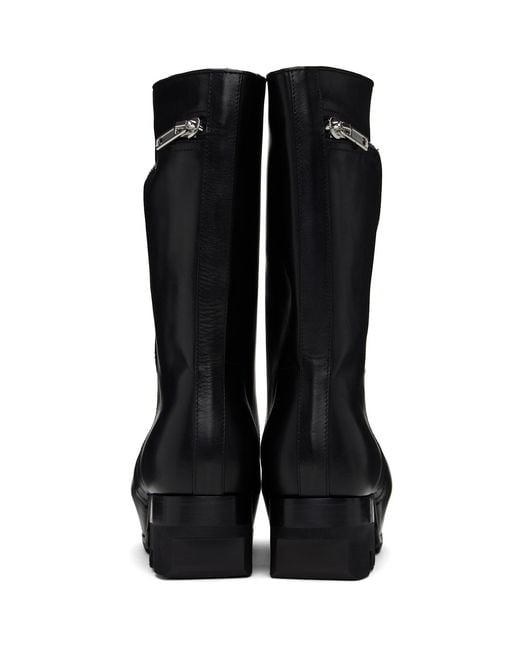 Rick Owens Black Hollywood Bauhaus Ballast Pull Boots