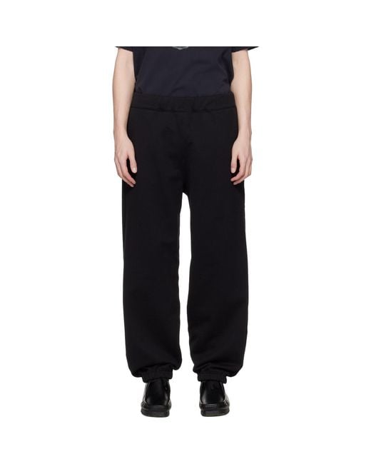 vowels Black Classic Sweatpants for men