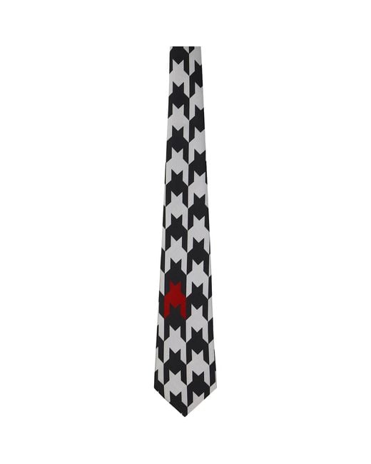 Comme des Garçons Black Silk Geometric Pattern Tie for men