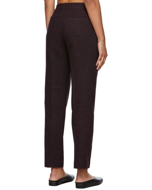 A.P.C. Wool Burgundy Sandra Trousers in 